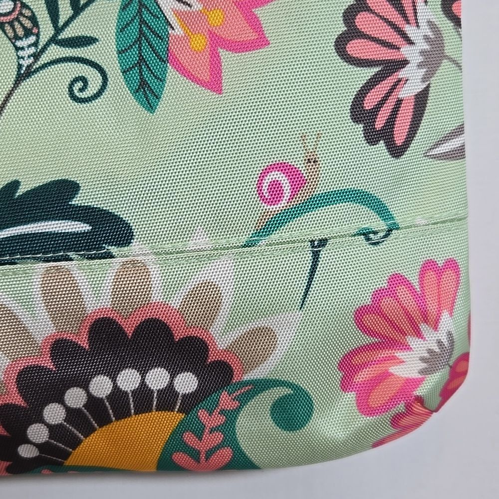 Vera Bradley Lighten Up Slim Crossbody Purse Mint Flowers Floral NWT - Picture 7 of 16